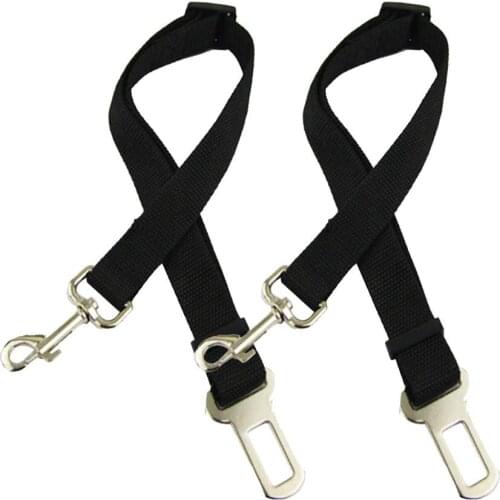 2 Packs Adjustable Dog Cat Car Seat Belt Safety Leads Vehicle Seatbelt Harness Nylon Dog Restraints
