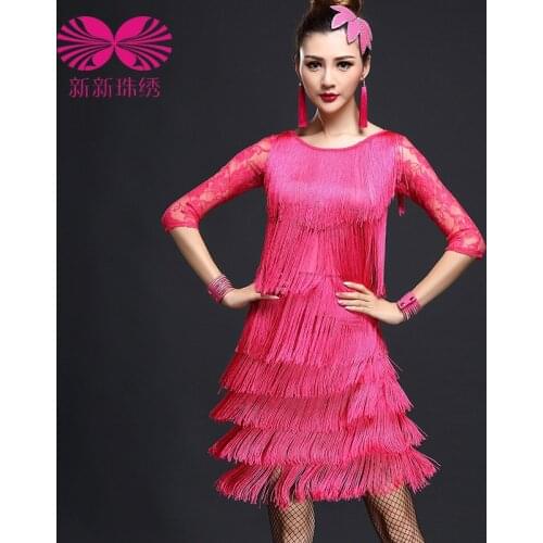 2017 Spandex Latin Dress Latin Dance Dress New Limited Women Costumes Tango Womens Ballroom Rumba Cha Samba Suits Skirt Set