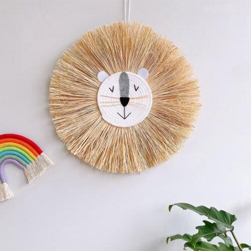 2021 New Nordic Nursery Baby Girl Boy Room Decor Wall Decor Handmade Bear Lion Girl Boy Room Nursery Hanging Decoration