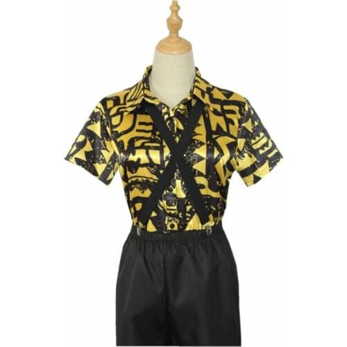 3PCS Movie Stranger Things 3 Tshirt Dustin Cosplay Costume Men Women Print Short Sleeve T-shirt Eye Mask Strap Neckalce C45711AD