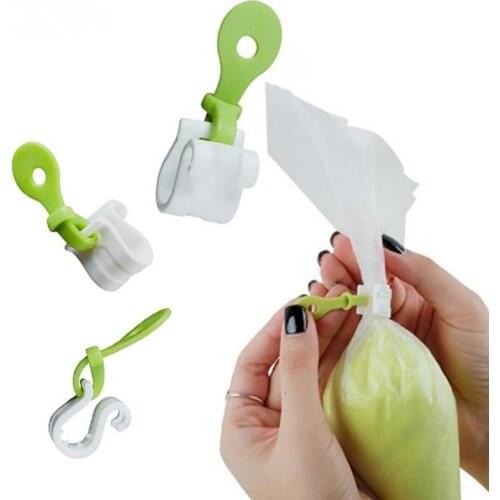 3 PCS Cream Pastry Bag Clip Buckles Cake Bakeware Cake Tool Cake Decorating Bag Clip Kitchen Accessories Icing Piping Baking