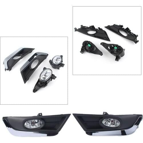 Car Front Fog Lights Daytime Running Light DRL Assemble w/ H8 Halogen Bulb For Honda CR-V CRV 2017 2018