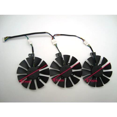 Free Shipping T129215SU For ASUS RX480 /580 GTX 980Ti R9 390 390X GTX 1060 1070 1080 1070Ti 1080Ti Graphic Card Cooling Fan