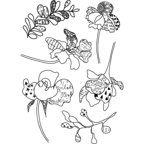 Flower Transparent Clear Stamps for DIY Scrapbooking/Card Making/Kids Christmas Fun Decoration Supplies