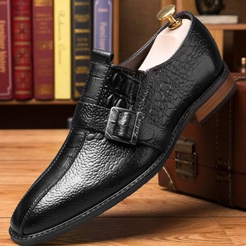 Spring Autumn Business Dad shoes Cowhide Business Formal Shoes Wedding Party Dress Shoes