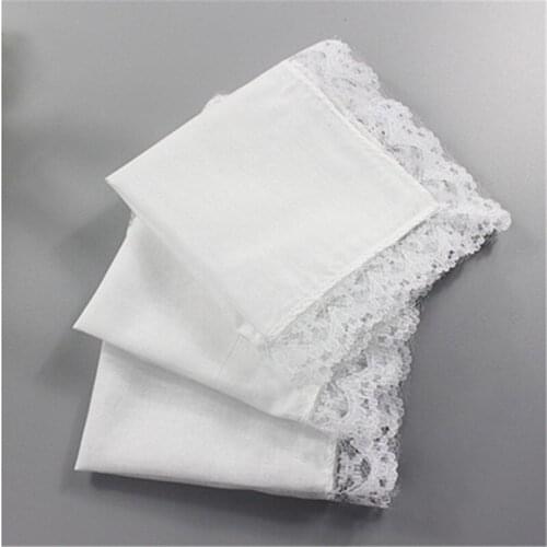 New 12pcs Personalized Handkerchief White Lace Hot Creative Woman Wedding Gifts Wedding Decoration Cloth Napkins