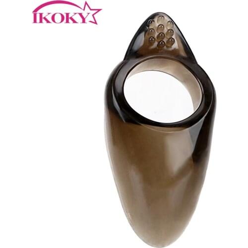 IKOKY Cock Ring Penis Ring Flexible Silicone Clitoris Stimulate Delay Ejaculation Sex Toys for Men Male Adult Products