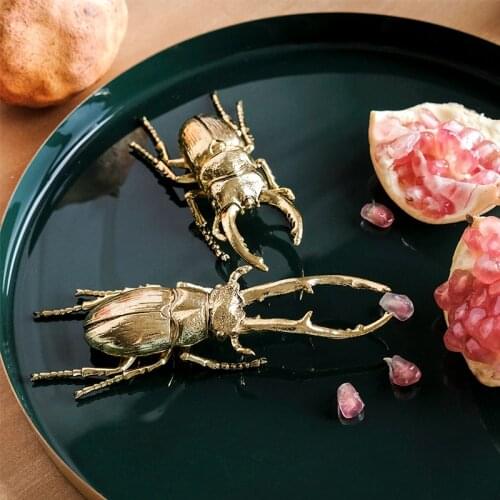 Creative Golden Small Animal Insect Cockroach Big Beetle Nordic Ins Home Decoration Accessories Wedding Ornaments Home Decor