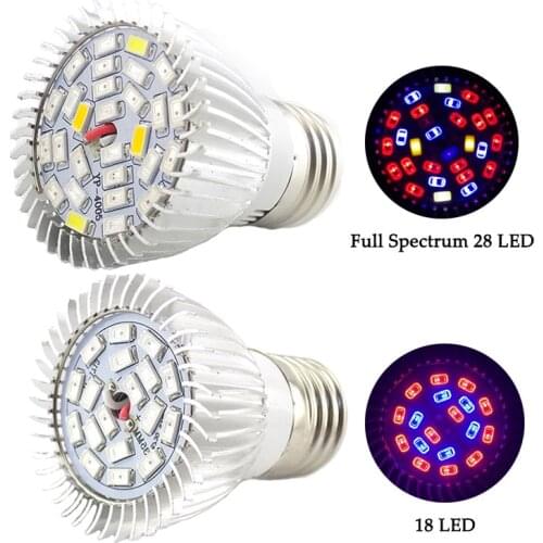 Plant Light Flower Grow LED Full Spectrum Bulb Greenhouse Growing Lamp 28 LED UV IR For Hydroponics System vegs Vegetable