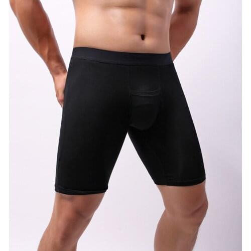 Mens underwear Modal extended boxer pants loose European size head solid color boxer pants youth underwear