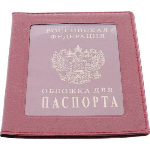 LKEEP PU Leather Russian Passport Cover Business Case Fashion Designer Credit Card Holder Passport Holder