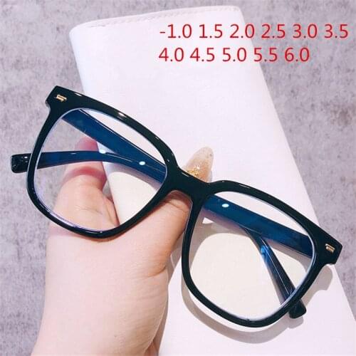 XojoX Finished Myopia Glasses Women Men Transparent Eyeglasses Prescription Student Nearsighted Eyewear -1.0 1.5 2.0...6.0