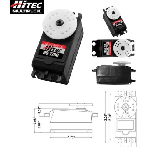 Original HiTec HS-77BB Low Profile Servo for RC aircraft wing tail boats cars 5.5kg torque
