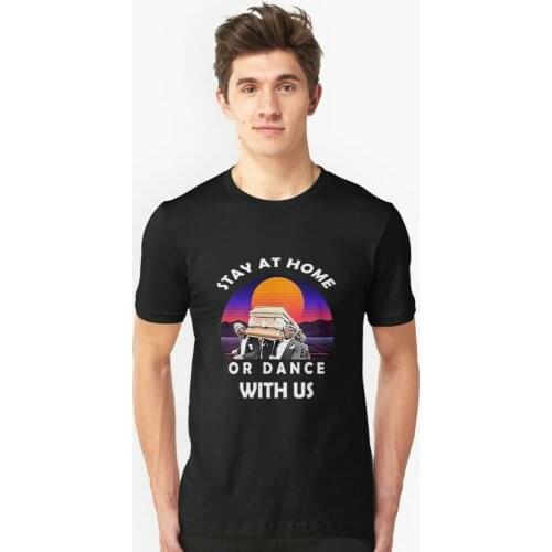 Stay At Home Or Dance With Us Dancing Coffin Guys Meme Black T-shirt Women Unisex T-Shirt