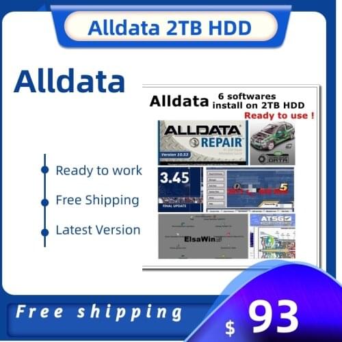 Auto Repair Software Alldata 10.53 Vivid workshop data ElsaWin6.0 ATSG 2017 Auto..data 3.45 Mit..chell install well on 2TB HDD