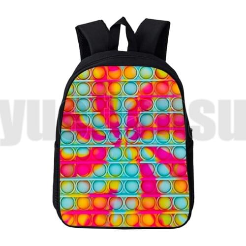 3D Family Game Push Pop Fidget Backpacks for School Teenagers Girls POP It Bags Back To School 12/16 Inch Mochilas Para Mujer