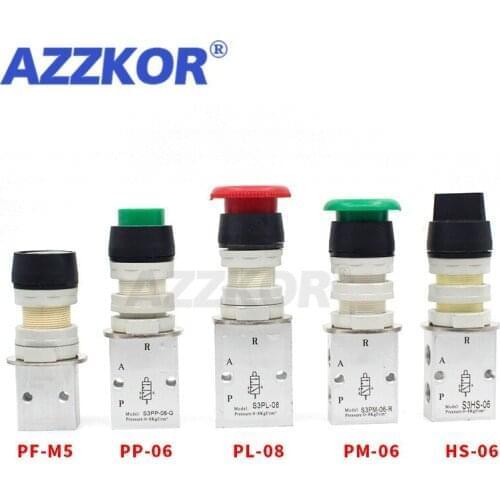 S3PF S3PL S3PM 2 Position 3 Way Pneumatic Air Control Valve Mechanical Air Valve Hand Manual Valves