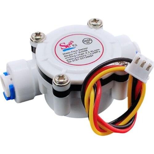 DN6 G 1/4" PE Water Meter Flow Sensor Counter 0.3-10L/min Indicator Dispenser