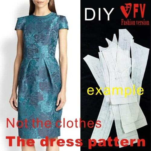 Dresses Sewing Pattern Template Cutting drawing Clothing DIY ((Not selling clothes)) BLQ- 164