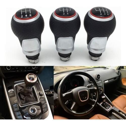 12mm For Audi A4 B6 B7 B8 A6 S4 8K A5 8T Q5 8R S Line Ibiza 6J Seat Leon Mk1 Passat Golf 5/6 Speed Gear Shift Knob Lever shifter