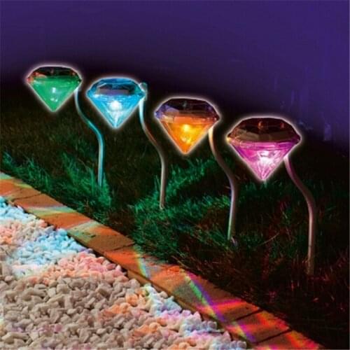 Stainless Solar lawn light for garden decoration colorful solar power led solar light outdoor solar lights Diamond Yard lighting