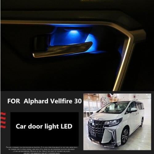 2PCS Car Interior Lights Atmosphere Lights Car Lights Modified Door Lights LED 5000K 9W FOR Toyota Alphard Vellfire 30