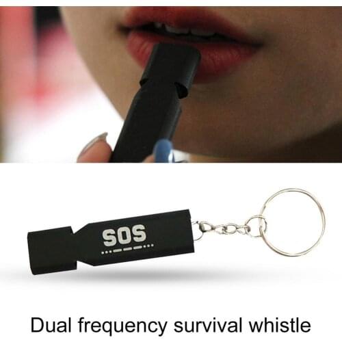 Survival Whistle Double Tube Multifunctional Lightweight Frequency SOS Earthquake Emergency Whistle for Outdoor Camping Emergenc
