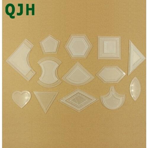 54 pcs/bag Transparent Plastic Patchwork Template&Quilt Templates Handmade DIY Sewing Craft Accessories Tools Patchwork Ruler