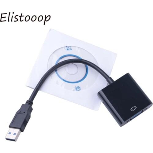 Hot 1080P USB 3.0 to VGA Multi-Display Video Graphic External Cable Adapter Wire for laptop DVD PC Monitor Projector HDTV