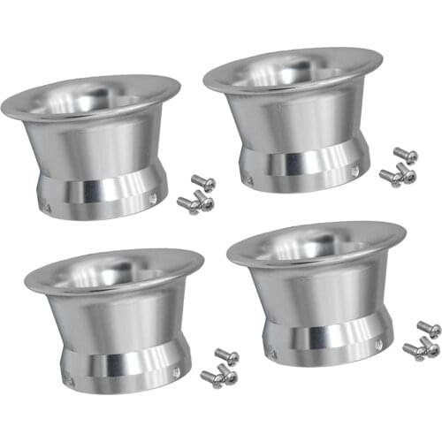 4pcs 50mm Air Filter Interface Cup For 24/26/28/30mm Motorcycle Carb Silver