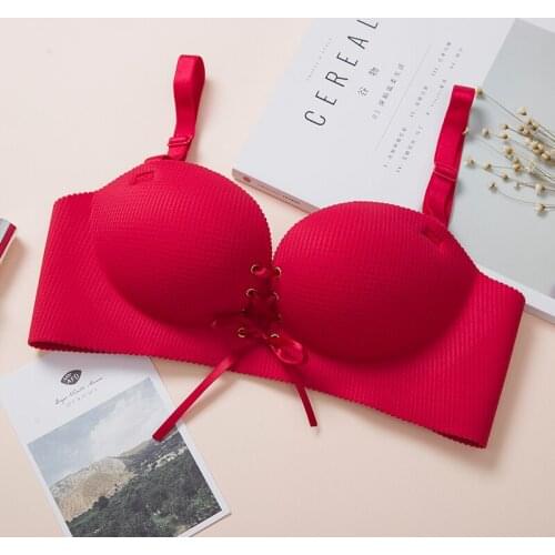 Sexy Women Seamless LB Bra Gather Adjustable Super Push Up Bra Underwear Invisible Underwear Lingerie Plus Size dropshipping