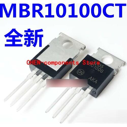 10pcs New MBR10100CT B10100G Schottky diode TO-220 iron head