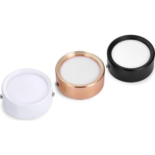 Round Surface Mounted LED Downlights 3W 5W 7W 9W 12W Mounted LED Spot Light 220V Down Light black / white / gold body