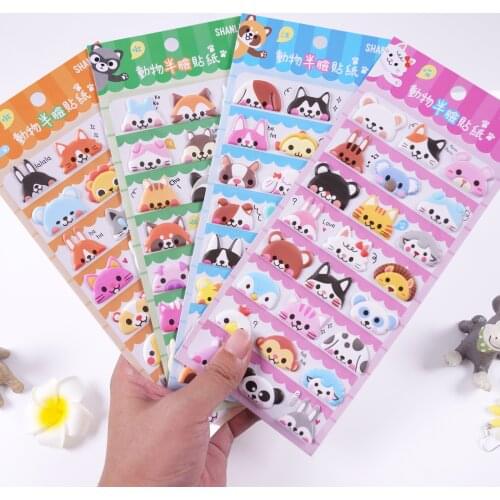 1pcs/lot Kawaii Stationery Stickers cartoon animals Diary Planner Decorative Mobile Stickers Scrapbooking DIY Craft Stickers