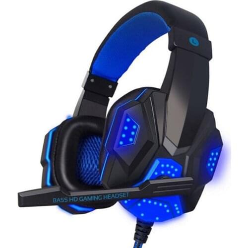 JH Gaming Headset E-Sport Earphone With Mic LED Light For PC Laptop Computer 3.5mm Wired USB Noise Reduction Headphone For Gamer