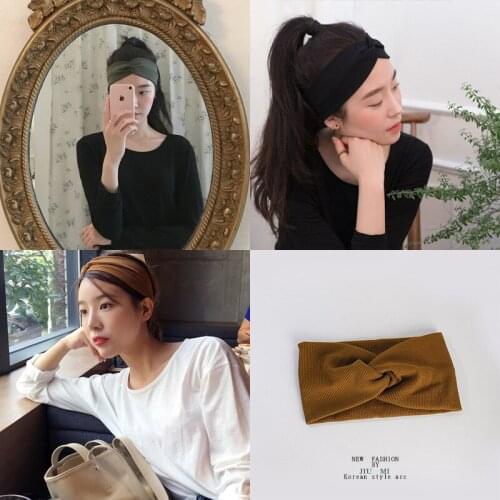 New Fashion Womens Pure Color Headband Yoga Hair Belt Sports Elastic Headband for Women hair accessories