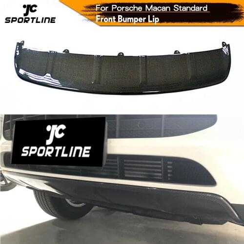 Front Bumper Lip Spoiler Splitters For Porsche Macan Standard 2014 2015 2016 2017 Carbon Fiber Front Bumper Guard