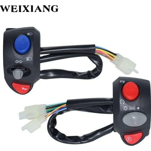 7/8" Motorcycle Handle Bar Left Right Switches Horn Turn Signal Headlight Fog Light Electric Start Handlebar Controller Switch