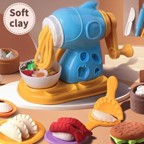 Plasticine Mold Modeling Clay Kit Toys Plastic Play Dough Tools Sets DIY Kid Moulds Noodle Maker Plasticine Clay Color Clay Toys