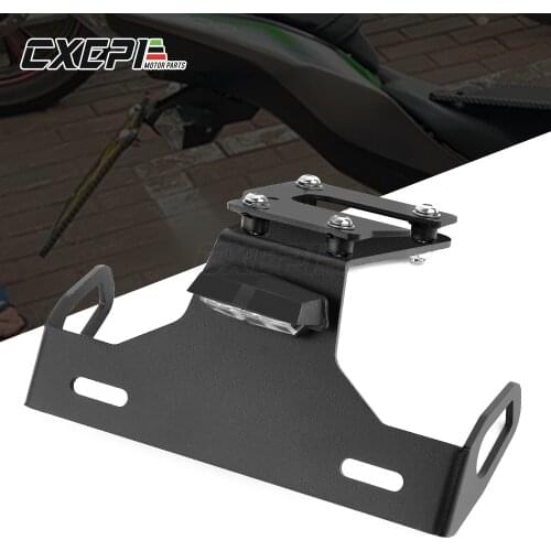 License Plate Holder For KAWASAKI Z900 2017-2020 18 19 Motorcycle Tail Tidy Fender Eliminator Registration Plate LED Light Z 900