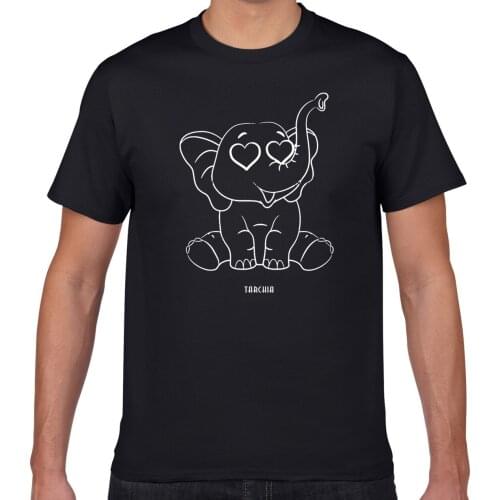 TARCHIA Casual Men Short Sleeve Boy Homme Elephant Tshirt 2021 New Brand t-shirt Cotton T Shirt Plus Male Print Top Tee Fashion