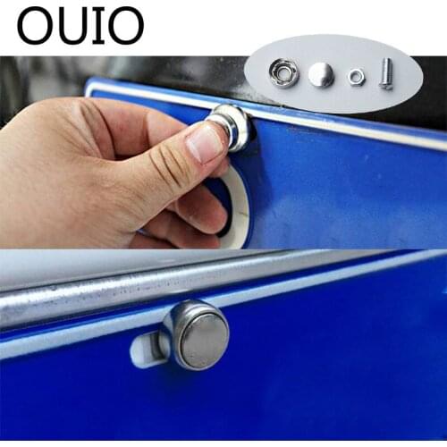 OUIO 16X Stainless steel Car License Plate Bolts Frame Chrome Screws for Ford Toyota Renault Jeep Opel Honda Nissan Mitsubishi