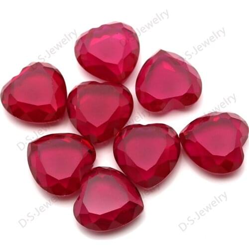 Sale 12*12mm 5A Heart Shape Lab Created Cubic Zircon Stone White Color Loose CZ Beads Gems For Jewelry