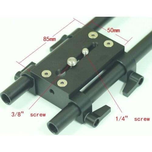 Railblocks w/ Mounting Plate 1/4" 3/8 screws for 15mm Rod clamp support DSLR Rig