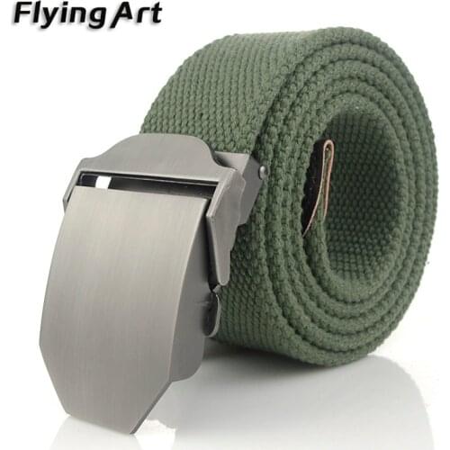 New Arrival Real Striped Adult Fashion Men Free tiger Leather Belt Ultra Long 140 Canvas Belt Man Automatic Buckle cowboy belts