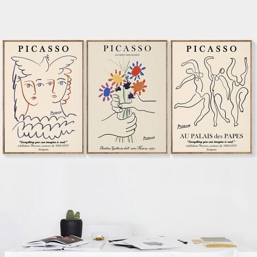 Retro Picasso Matisse Posters And Prints Abstract Girl Body Flower Wall Art Canvas Painting For Living Room Nordic Decor