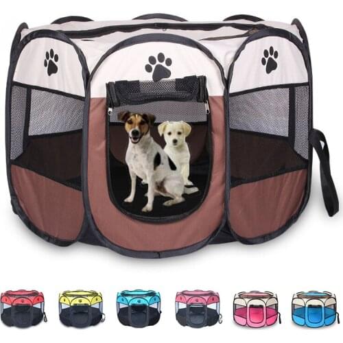 Folding Portable Outdoor Indoor Kennels Fences Pet Tent Travel Dog Houses Comfy Calming Delivery For Room Dogs Large Small