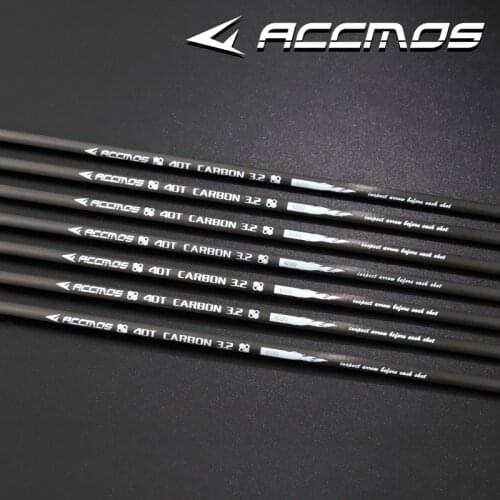 12pcs New ID 3.2 Carbon Arrow Shaft Spine 350 400 500 600 700 800 900 1000 Pure Carbon Archery for Recurve Bow Shooting