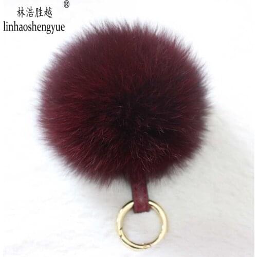 Linhaoshengyue 2020 New Fashion Real Fur Fox Fur Ball Fur Decorate Fur Jewelry Pendant Freeshipping Diameter 10cm