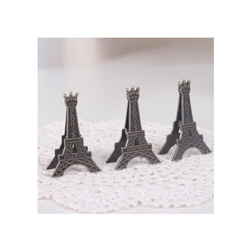 10PCS/LOT New Retro Eiffel Tower Desktop Memo Clip Photo Postcard Holder Creative Clip / retro Tower metal notes cli
